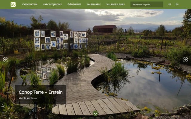 Diaporama du site WordPress Parcs et Jardins d'Alsace - webcinetic.com