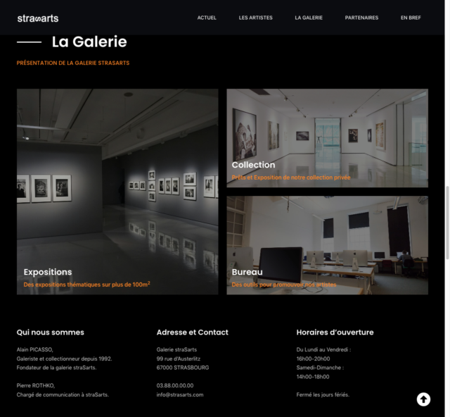 site web galerie d'Art à Strasbourg